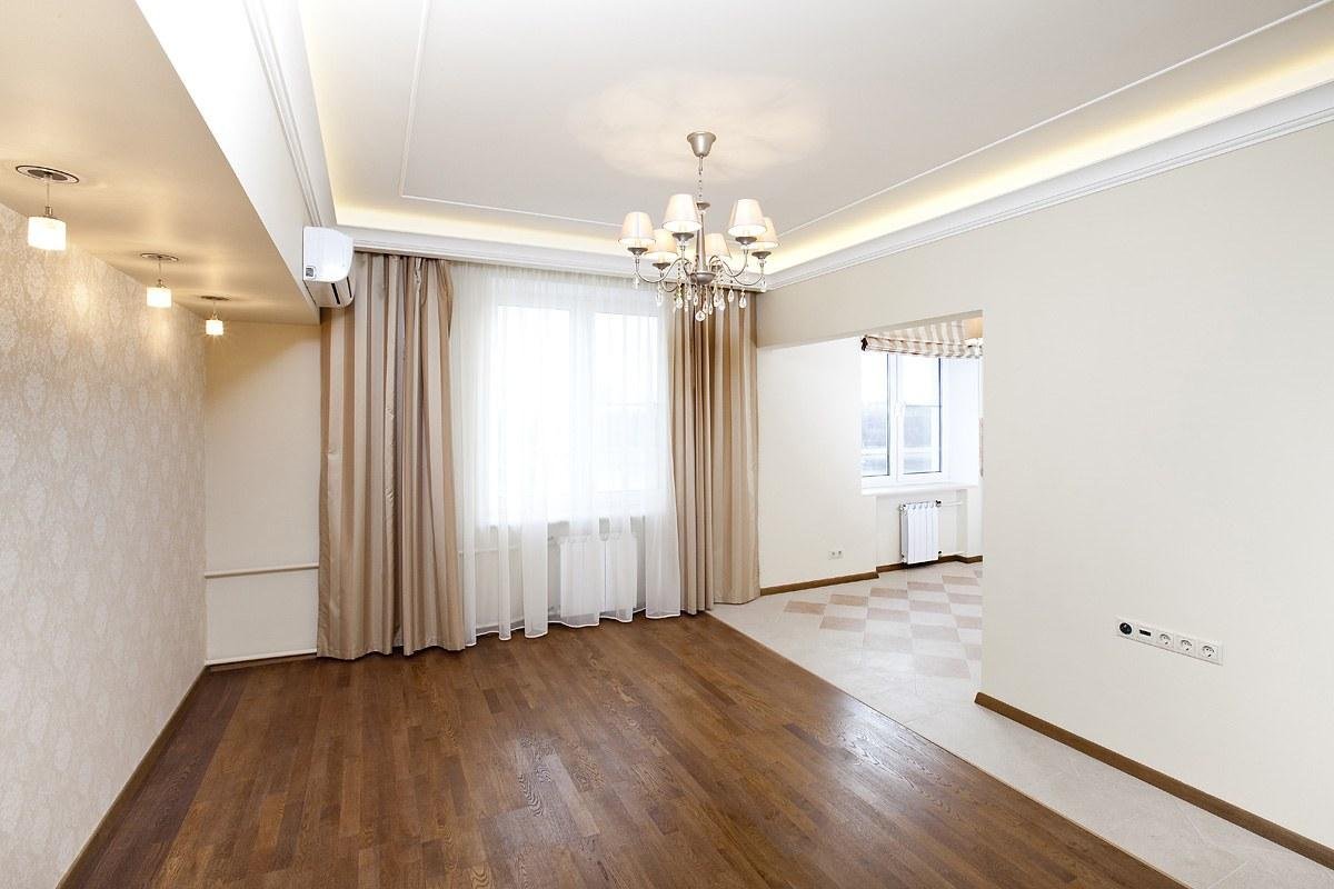 Neutral residential living and dining interior